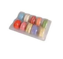 Wholesale Custom 25 Pcs Macaron Cardboard Gift Box Luxury Dessert Tray with  Disposable Blister Insert