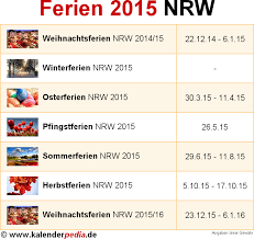 Sommerferien 2015 in deutschland nach bundenländer. Ferien Nordrhein Westfalen Nrw 2015 Ubersicht Der Ferientermine