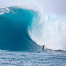 Known for riding giant waves.