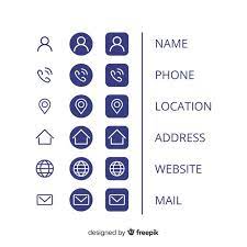Check out these card icons, ready to use and perfect to get you ready to tackle all the challenges that come along with starting a business! Icons Collection For Business Card Vector Business Card Icon Collection Vector Free