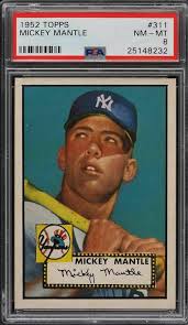 The card is one of nine known in existence in its condition. Mickey Mantle S Topps 1952 Card Inspires Heavy Bidding Sports Collectors Digest