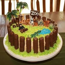 Birthday Cake For 5 Year Old Boy Shower Of Roses A Zoo Cake Zoo Birthday Cake Zoo Cake Animal Birthday Cakes