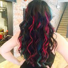 Hair In The Black Hair Color Category Black Hair Pink Highlights Hair Color Streaks Highlights For Dark Brown Hair