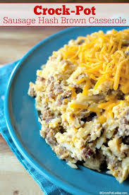 Crock Pot Sausage Hash Brown Casserole Recipe Recipe Sausage Crockpot Crockpot Breakfast Casserole Hash Brown Casserole