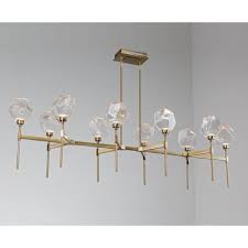 Hammerton Studio Gem 10 Light Kitchen Island Linear Led Pendant Finish Metallic Beige Silver Shade Col Hammerton Studio Decorative Lighting Design Led Lights