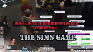 Mod info linked down below! Sims 4 Occult Hybrid Unlocker Hybrid Mod The Sims Game