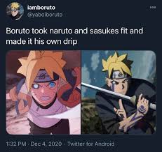 Why Boruto Wearing The Fits Better Tho Boruto Image result for naruto money nike | naruto, art naruto. why boruto wearing the fits better tho