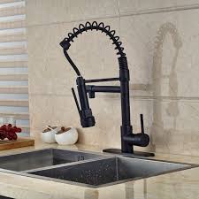 Whether you choose the traditional or modern kitchen faucet design, the ones which come with the oil rubbed finish never fails to add beauty to the room. Deck Mounted Oil Rubbed Bronze 8 Kitchen Faucet Dual Spouts Tap