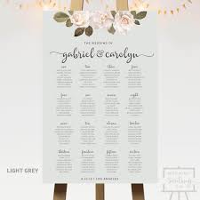 French Florals Wedding Seating Chart