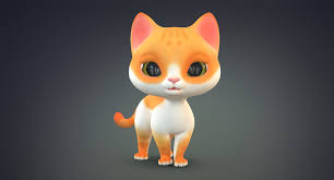3d Cute Cartoon Cat 2 Model Turbosquid Cartoon Cat Cute Cartoon Cartoon