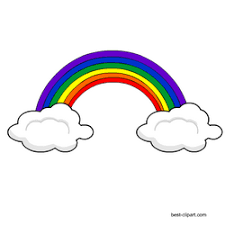 This Is A Free Clip Art Image Of Two Clouds And A Rainbow Clip Art Free Clip Art Clouds