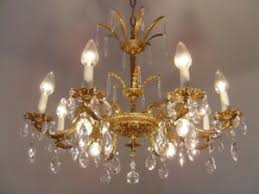 All manufacturing processes are 100% hand made. Brass Crystal Chandelier Vintage Lamp Classic 12 Light O 28 Ebay
