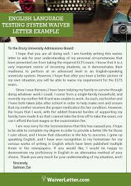 Ielts Waiver Request Letter Example Best Ielts Fee Letter