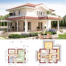 modernes toskana haus im mediterranen landhausstil mit walmdach veranda einfamilienhaus grundri in 2021 mediterranes haus grundriss mediterranes haus haus grundriss