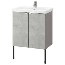 Submitted 2 years ago * by chreeeees. Enhet Tvallen Wash Basin Cabinet With 2 Doors Concrete Effect Grey Pilkan Tap Ikea