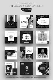 Black And White Branding Inspiration Black White Social Media Designs Social Media Social Media Design Inspiration Instagram Template Design Social Media Design