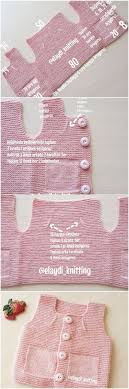 Tam 12 Adet Orgu Bebek Yelek Modeli Resimli Anlatimli Yapilisi Baby Knitting Patterns 3 Aylik Bebek Orgu