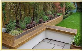 Garden containers are affordable, and some materials of containers can be painted to add bright pops of color to your yard. Garden Seating Kadinhayat Org Backyard Landscaping Small Garden Garden Seating