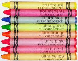 Fluorescent Crayola Crayons Neon Colors 80 S Eighties Crayola Crayon Chartreuse Color