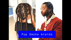 Men's 6 braid cornrows pop smoke inspired braids. How To Pop Smoke Inspired Braids Kids Hairstyle Curly Kids Hair Style For Boys Long Hair Youtube
