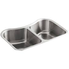 Check spelling or type a new query. Kohler Staccato Undermount Stainless Steel 32 In Double Bowl Kitchen Sink K 3899 Na The Home Depot