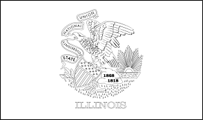 Free illinois coloring page (coloring sheet). Free Printable Illinois State Flag Color Book Pages 8 X 11