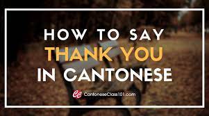 When a waiter refills your water) or when you want to get someone's attention (eg. How To Say Thank You In Cantonese Cantoneseclass101