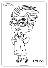 Then, this kind of free coloring pages will be pleasurable for the children who like to color in many positions. Free Printable Pj Masks Romeo Coloring Pages