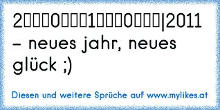 2 0 1 0 2011 Neues Jahr Neues Gluck