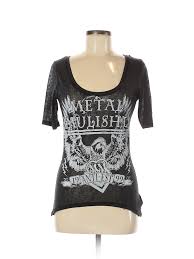 details about metal mulisha women black short sleeve t shirt m