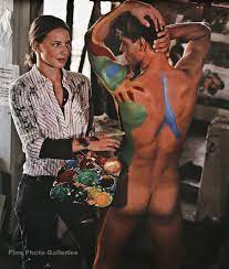 Male body painting nude