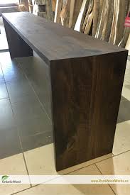 Waterfall Black Walnut Console Table Kitchen Table Wood Wood Console Table Dining Room Table Decor