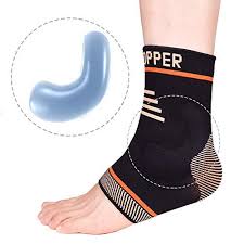 Thx4 Copper Infused Compression Ankle Brace Silicone Ankle