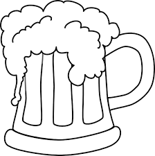 Cut out the shape and use it for coloring, crafts, stencils, and more. 11 Best Photos Of Beer Coloring Pages Beer Mug Clip Art Black And White Beer Mug Coloring Page And Beer Glass Col Beer Mug Clip Art Beer Cartoon Beer Steins