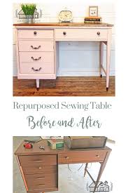 Repurposed Sewing Machine Table Sewing Table Diy Sewing Table Sewing Desk Makeover