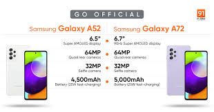Samsung galaxy a52 android smartphone. 7xga975nvkug4m