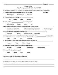 Bill Nye The Science Guy Plants Video Follow Along Sheet Science Lessons Middle School Teaching Middle School Science Middle School Science Resources