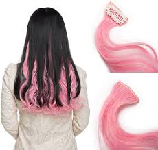 In addition to that, people with pink hair are perceived as loving and nurturing. Rainbow Hair Extensions 10pcs Colored Hair Extensions Clip In On Hair Accessories Wig Highlight Pieces Curly For Girls Kids Dark Pink Amazon Co Uk Beauty
