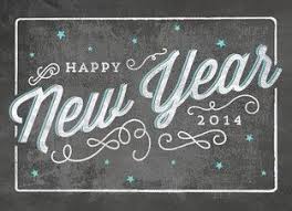 Cardstore Closing Chalkboard Art Happy New Year 2014 New Year Card