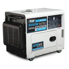 Pulsar 5 500 5 000 Watt Diesel Powered Electric Start Portable Generator With 418 Cc Koop Engine Pg7000d The Home Depot Portable Diesel Generator Best Portable Generator Diesel Generators
