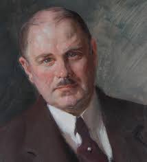 IVAR KAMKE. Portrait of director Josef Johnsson, oil