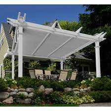 Brandenburg Louvered Vinyl Pergola Louvered Pergola Vinyl Pergola Backyard Pergola