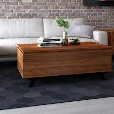 Set the wood plank on the top of the wooden moldings, the hinge on the other hand, to create a box structure. Furnitech Villance Mid Century Modern Coffee Table Wayfair