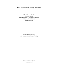 The economics and politics in asia ba double degree program 2019. Filipino Languages Research Papers Academia Edu