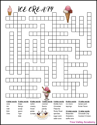 Print theses swimming worksheets to help students learn terms related to this healthy and competitive pool sport. Ice Cream Fill In Puzzle Tree Valley Academy