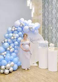 Baby Boy Baby Shower Baby Shower Decorations For Boys Circle Backdrop With Balloons Ballon Garland Backdrops