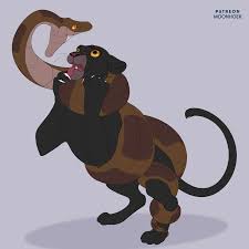 This is kaa that hypnotize mowgli. 84375 Grimdark Alternate Version Artist F0rever13 Bagheera The Jungle Book Kaa The Jungle Book Python Reptile Snake Feral Disney The Jungle Book Carnivore Claws Coiling Coils Constriction Digital Art Duo Flat Colors Imminent Vore Male