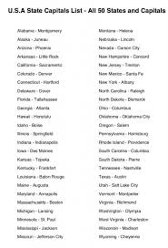 State Capitals List U S A Printable 50 States And Capitals List Quizified States And Capitals State Capitals List Usa State Capitals