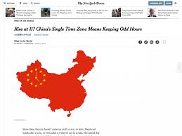 Rise At 11 China S Single Time Zone Means Keeping Odd Hours Time Zones Odds Time
