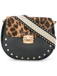 Shop Furla Leopard Print Shoulder Bag Winter Outfits Warm Jeweled Handbag Leather Shoulder Bag